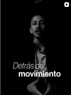 Artista de Rizoma en una pieza audiovisual